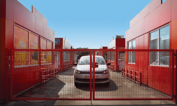 Ворота распашные с ручкой и замком 1680х4000 Класик СО (серия 11)