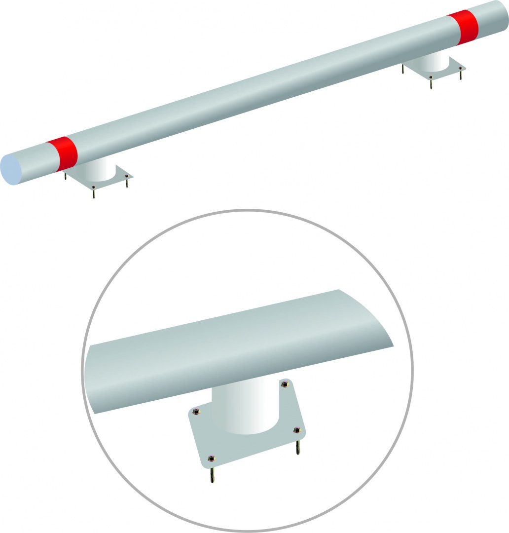 Колесоотбойник на пластинах 1000x140 Ø108мм