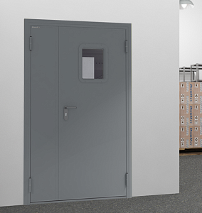 Дверь техническая 1250х2050 наружняя двустворчатая