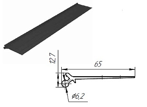 Верхний уплотнитель для секционных ворот