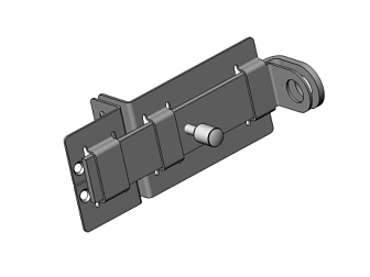 Задвижка дверная c засовом под навесной замок. Шпингалет для калитки.