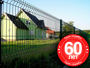 Панель евроограждения 3D 1480x2500 диаметр прутков 3х3 ЭКО