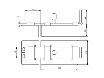 Задвижка дверная c засовом под навесной замок. Шпингалет для калитки.