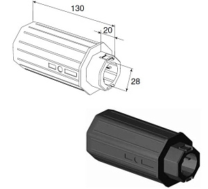Капсула универсальная для роллет под вал D 60мм