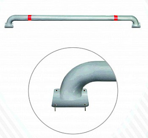 Колесоотбойник на отводах 1500x140