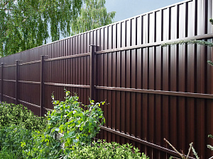 Забор из профлиста с8