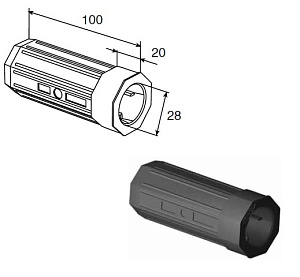 Капсула для роллетных валов. Капсула для вала D 40 мм