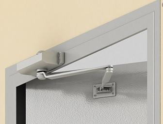 Доводчик рычажный для дверей (коричневый)