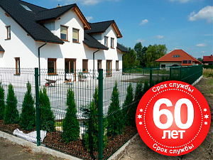 Панель евроограждения 3D 2030x2500 диаметр прутков 3х4 ЭКО