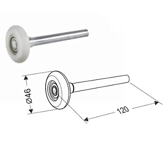 Ролик для секционных ворот 120 мм