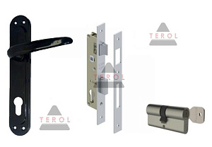 Комплект для калитки. Ручка и замок для калитки.